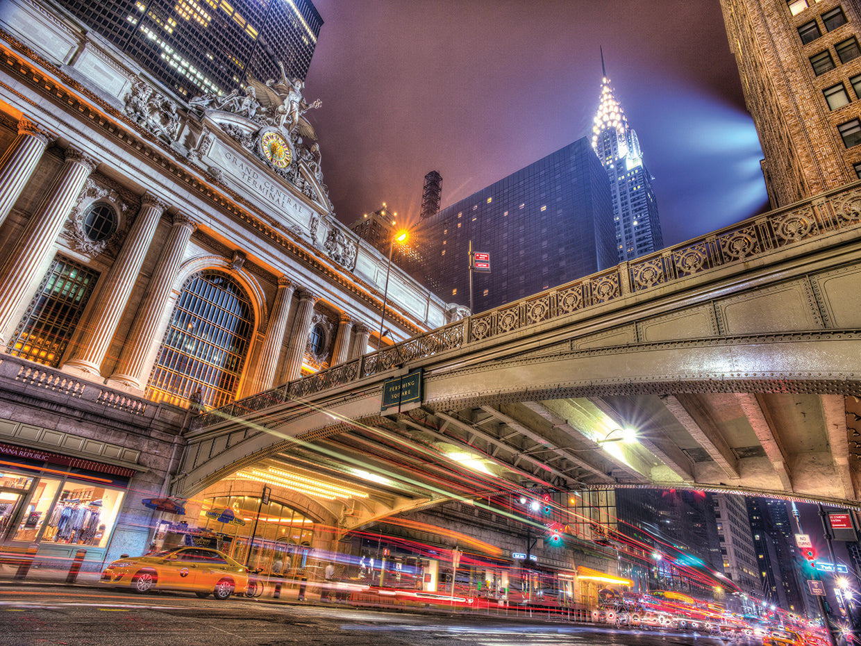 Grand Central handcrafted art work on canvas or framed canvas prints by Moises Levy
