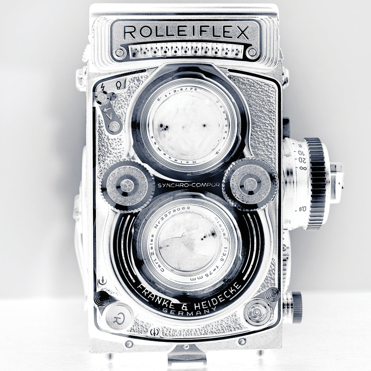 Rolleiflex Xray handcrafted art work on canvas or framed canvas prints by Moises Levy