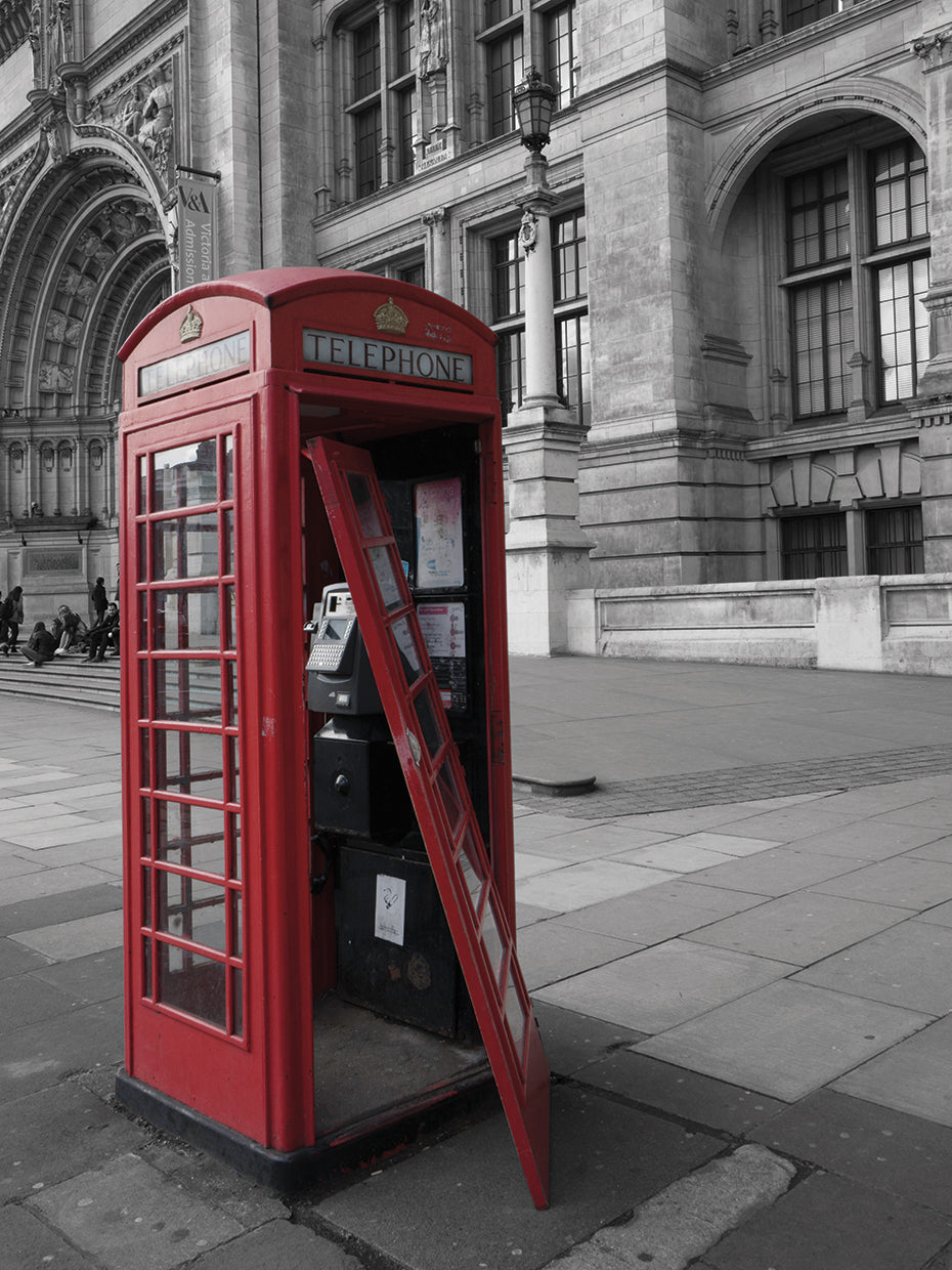 Telephone 1 handcrafted art work on canvas or framed canvas prints by Moises Levy