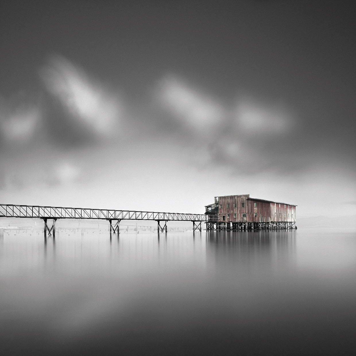 Red House handcrafted art work on canvas or framed canvas prints by Moises Levy