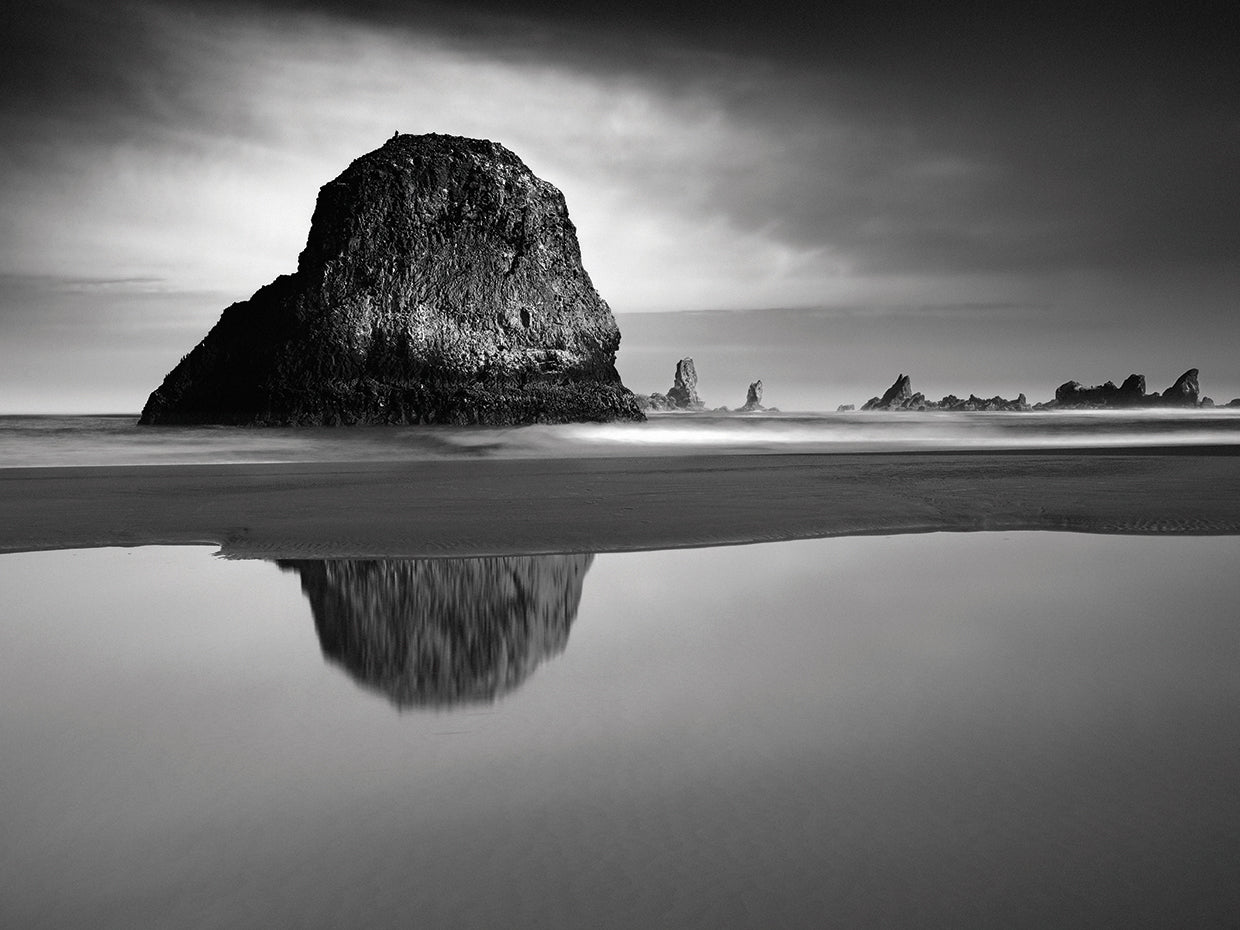Cannon Beach 1 handcrafted art work on canvas or framed canvas prints by Moises Levy