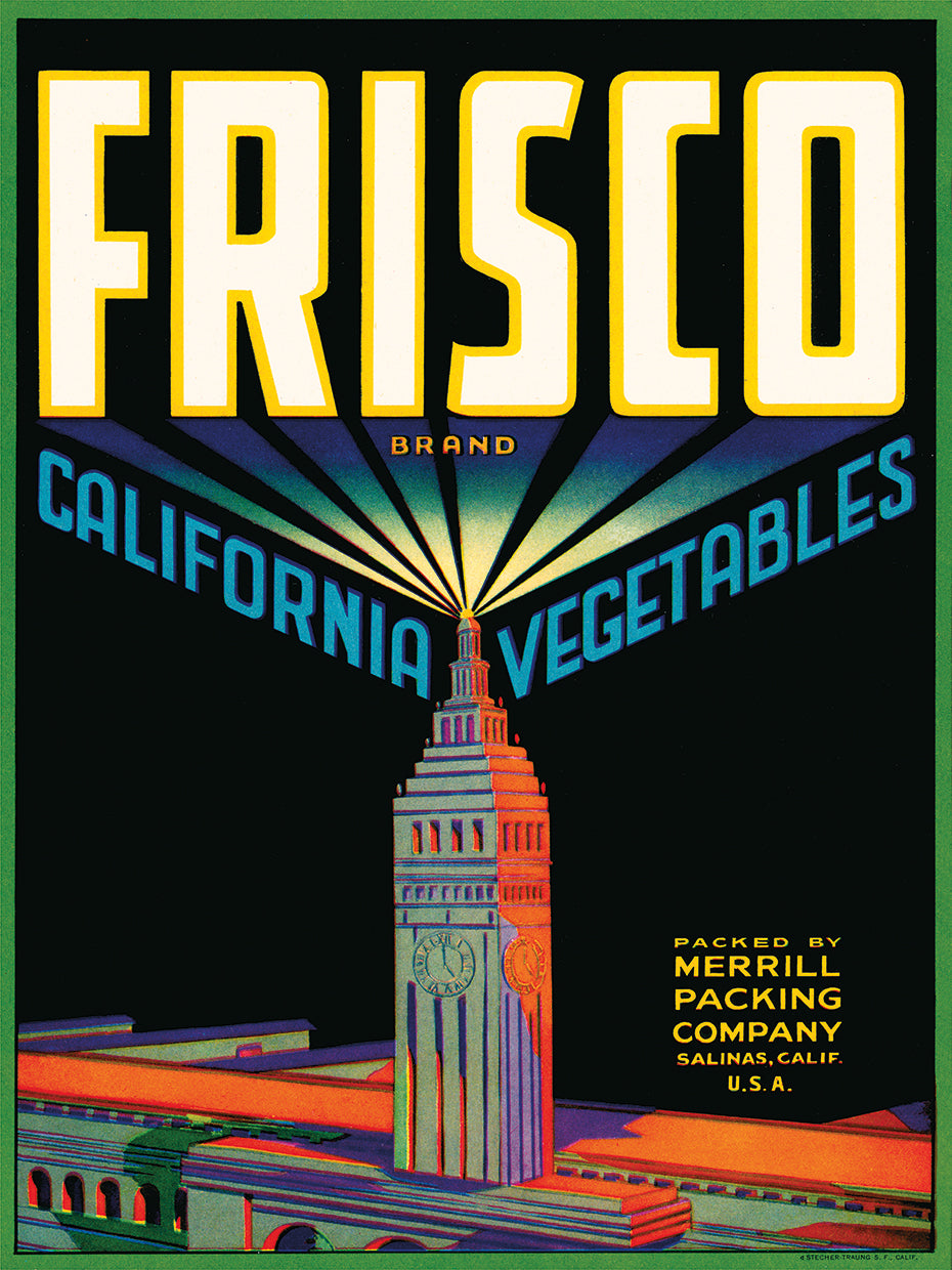 Arte de la lona de las verduras de California de la marca Frisco