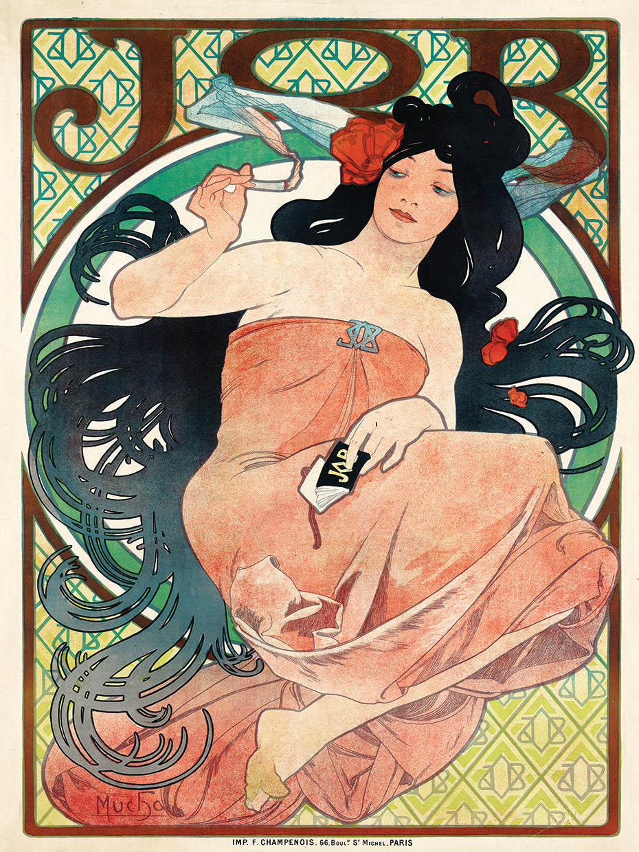 Papeles de trabajo de Mucha Canvas Art