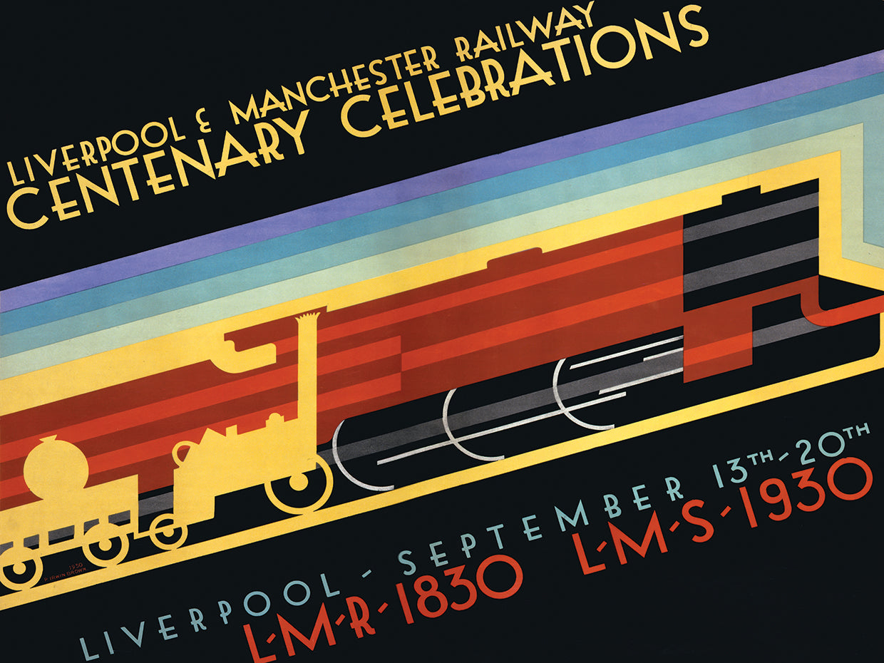Arte de la lona del ferrocarril de Liverpool y Manchester