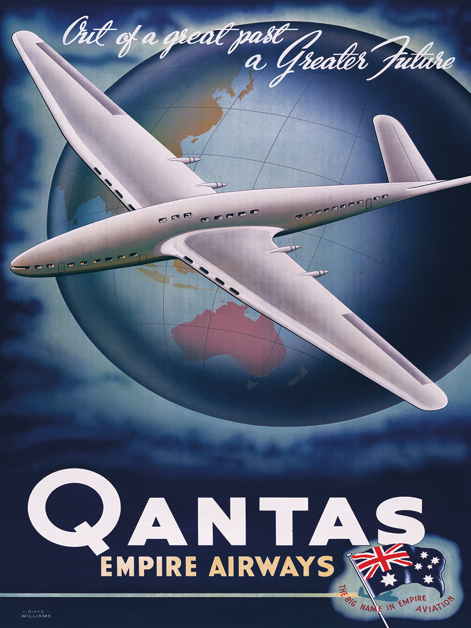 Arte de la lona de las vías aéreas del imperio de Quantas