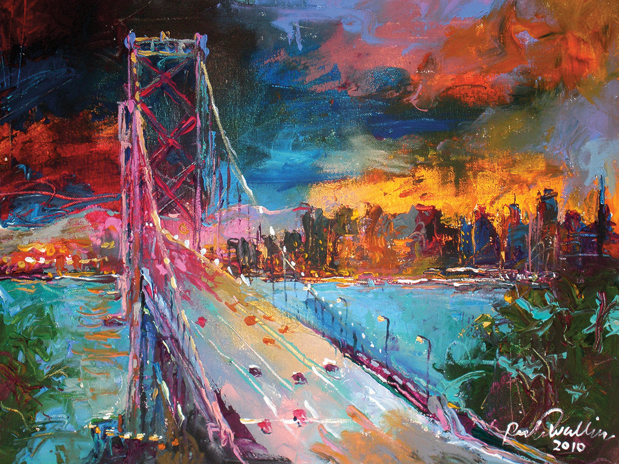 San Fran handcrafted art work on canvas or framed canvas prints by Richard Wallich
