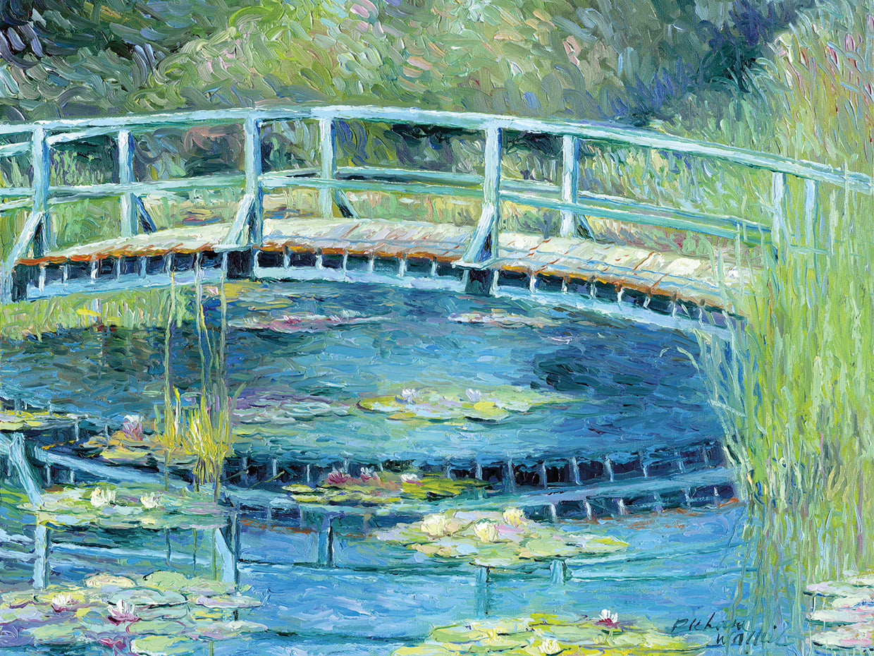 Botanical Garden Lilies handcrafted art work on canvas or framed canvas prints by Richard Wallich