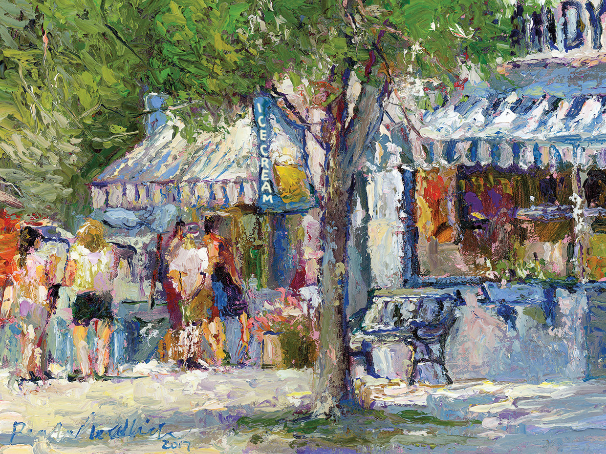 Ice Cream 1 by Richard Wallich art work on canvas or framed canvas prints