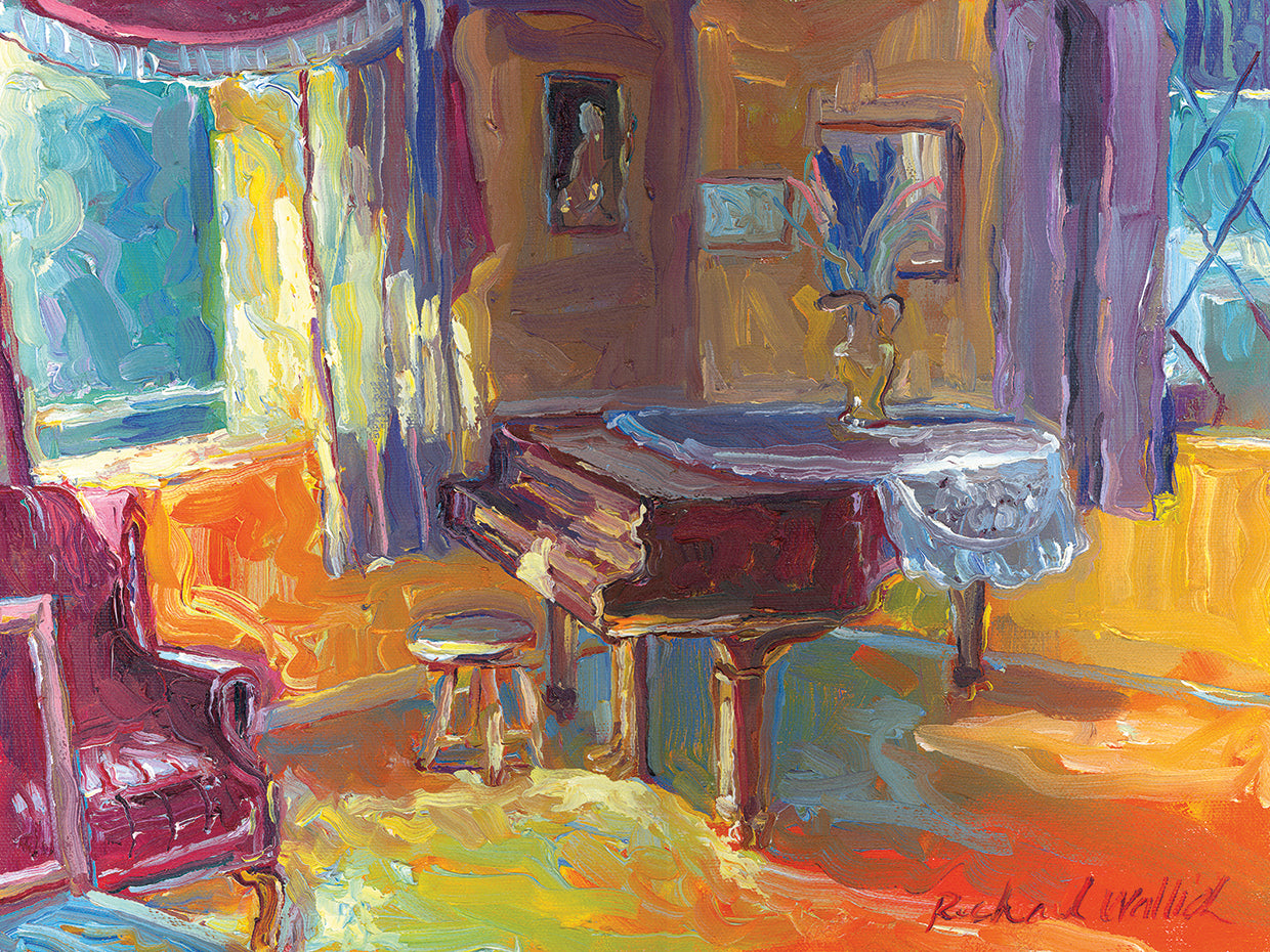 Piano handcrafted art work on canvas or framed canvas prints by Richard Wallich