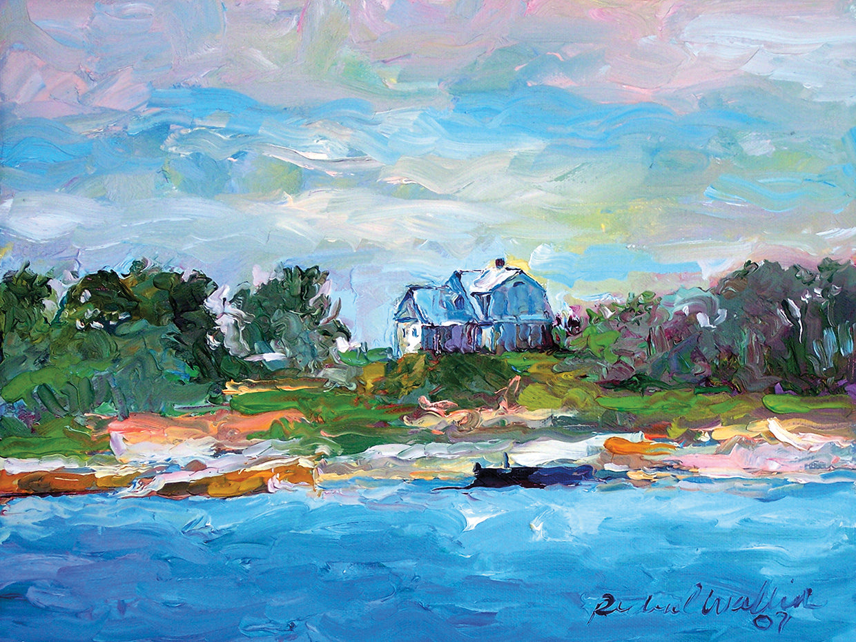 House Oil Painting handcrafted art work on canvas or framed canvas prints by Richard Wallich
