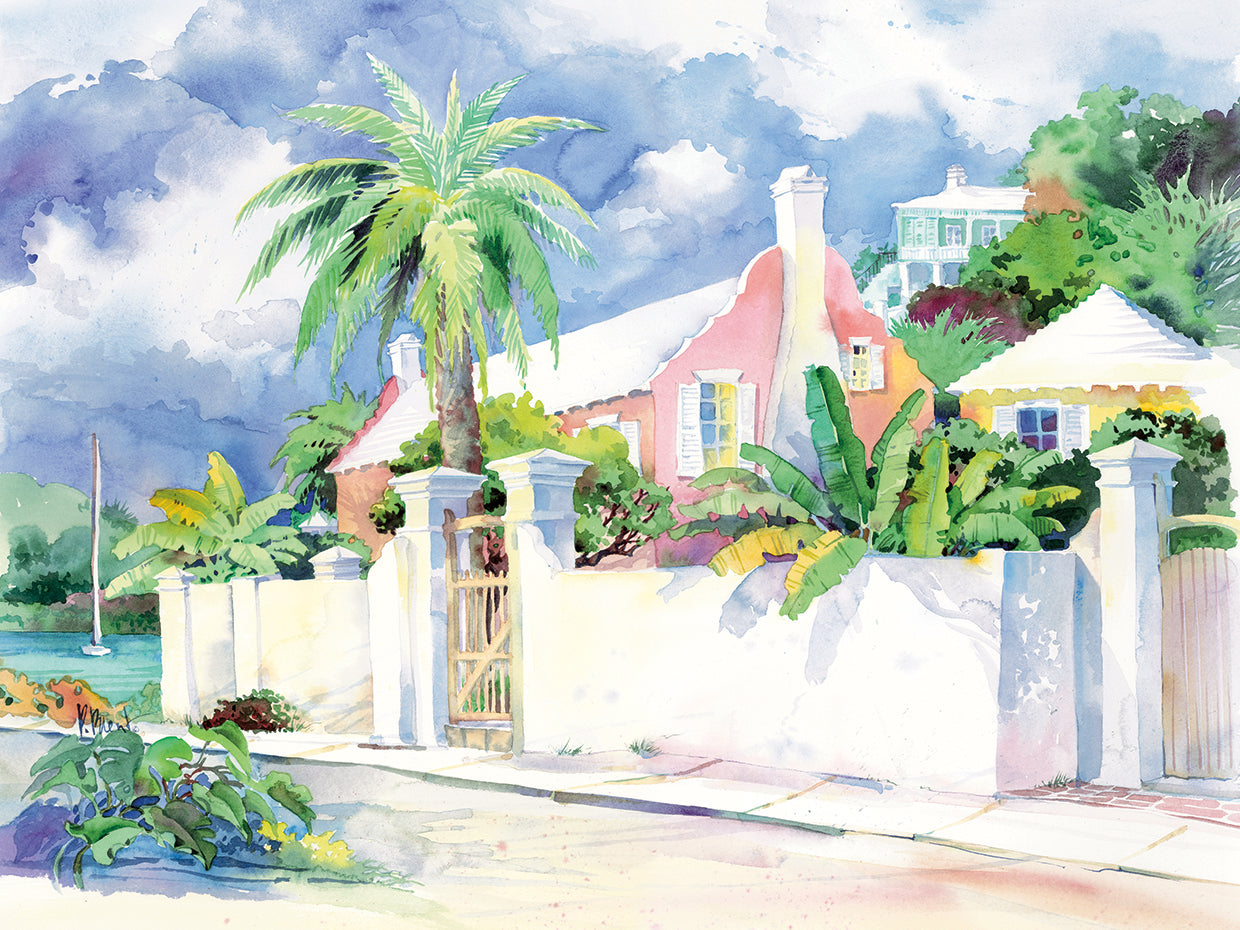 Island Gate by Paul Brent - handcrafted wall art work on large canvas & framed canvas prints, made to order