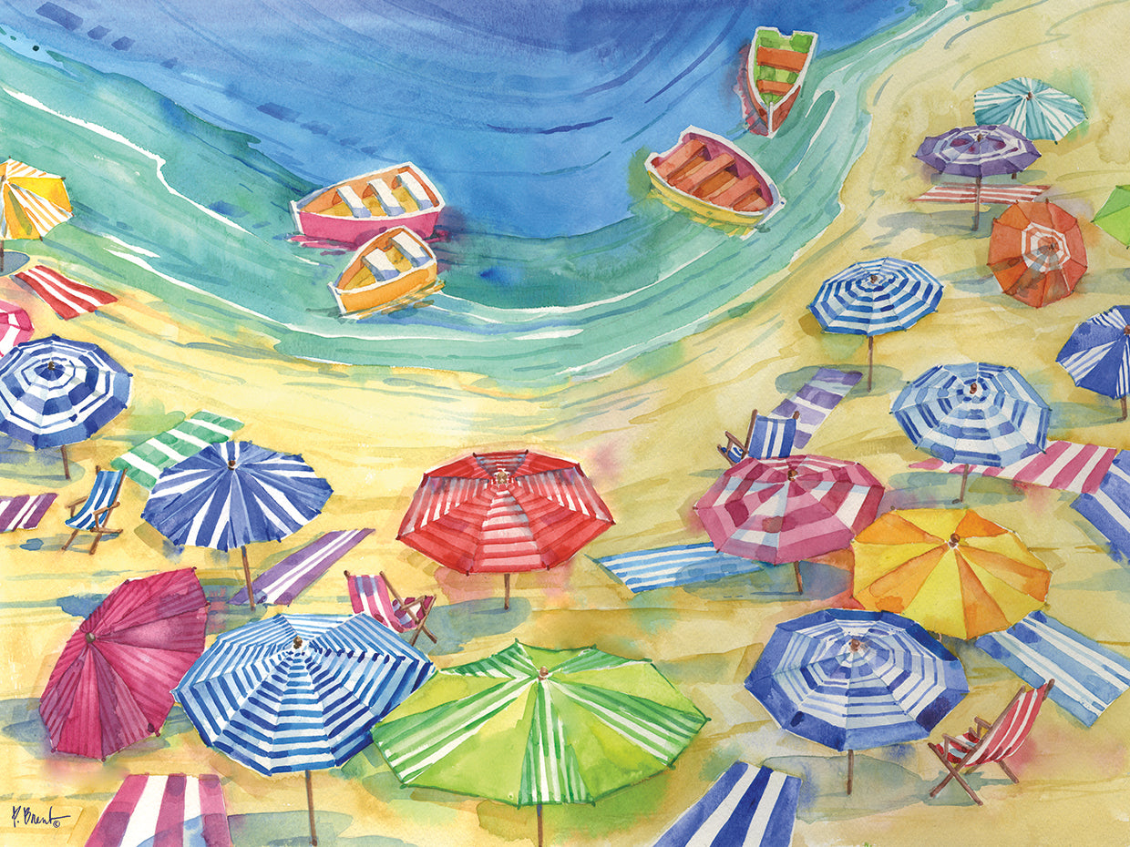 Umbrella Cove Horizontal by Paul Brent - lowest price wall art work on large canvas & framed canvas prints