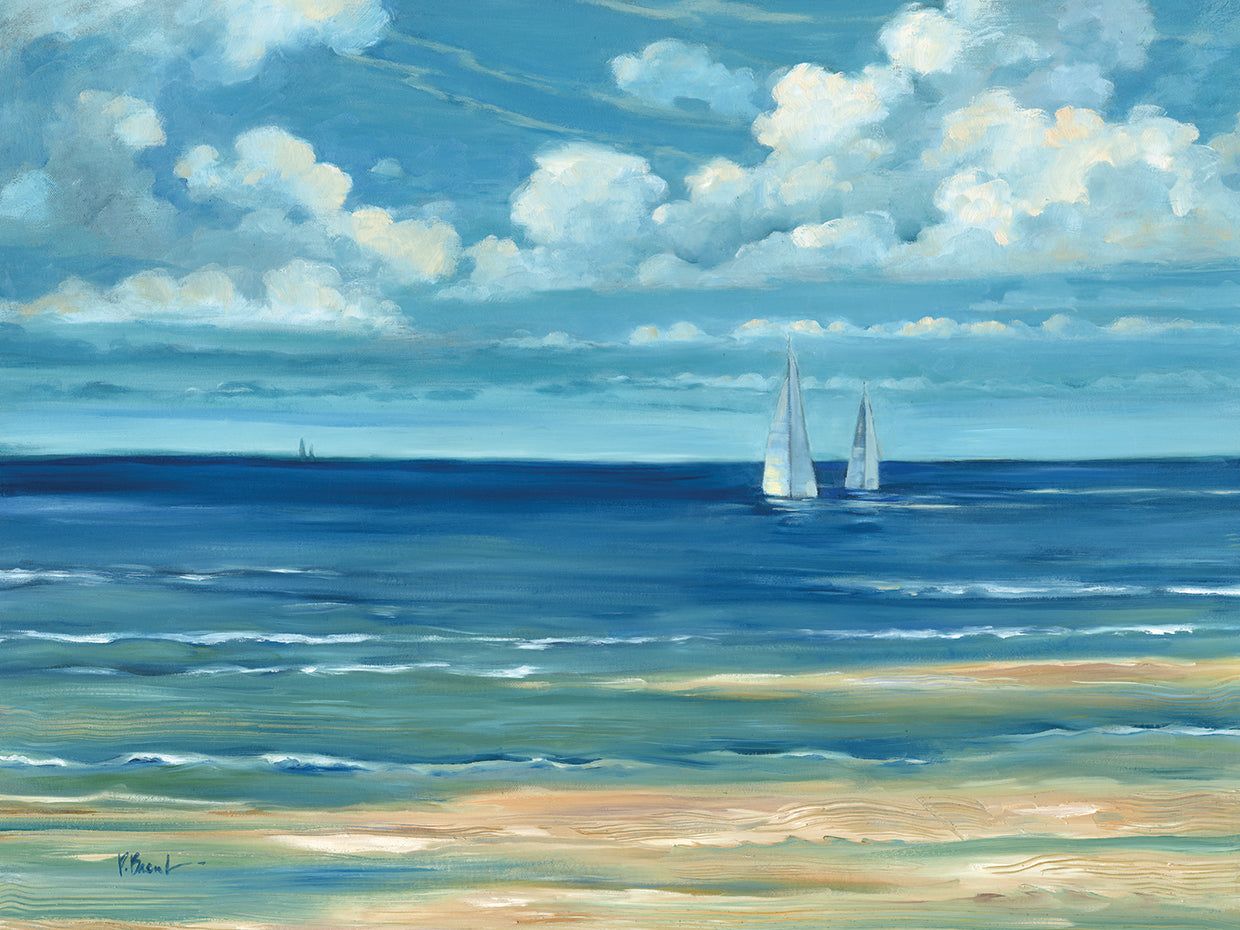 Summerset Sailboats by Paul Brent - museum quality wall art work on large canvas & framed canvas prints