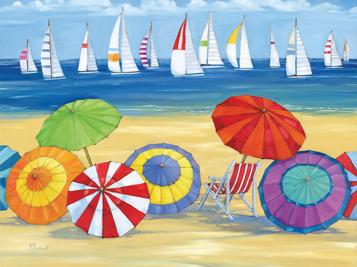 Umbrella Vista by Paul Brent - highest quality handcrafted wall art work on large canvas & framed canvas prints