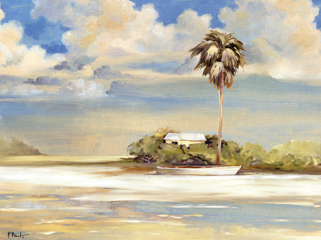 Island - Blue by Paul Brent - museum quality wall art work on large canvas & framed canvas prints