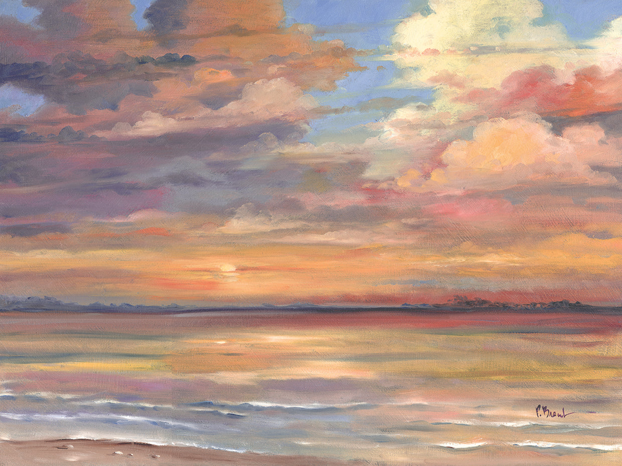 Shell Island Sunset by Paul Brent art work on canvas or framed canvas prints. Lowest prices. Made-to-order. 90 Day Money back guarantee. Free Shipping! - lowest price wall art work on large canvas & framed canvas prints