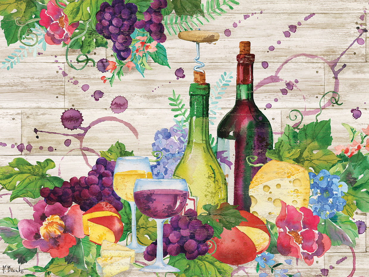 Siena Wine Horizontal II by Paul Brent - museum quality wall art work on large canvas & framed canvas prints