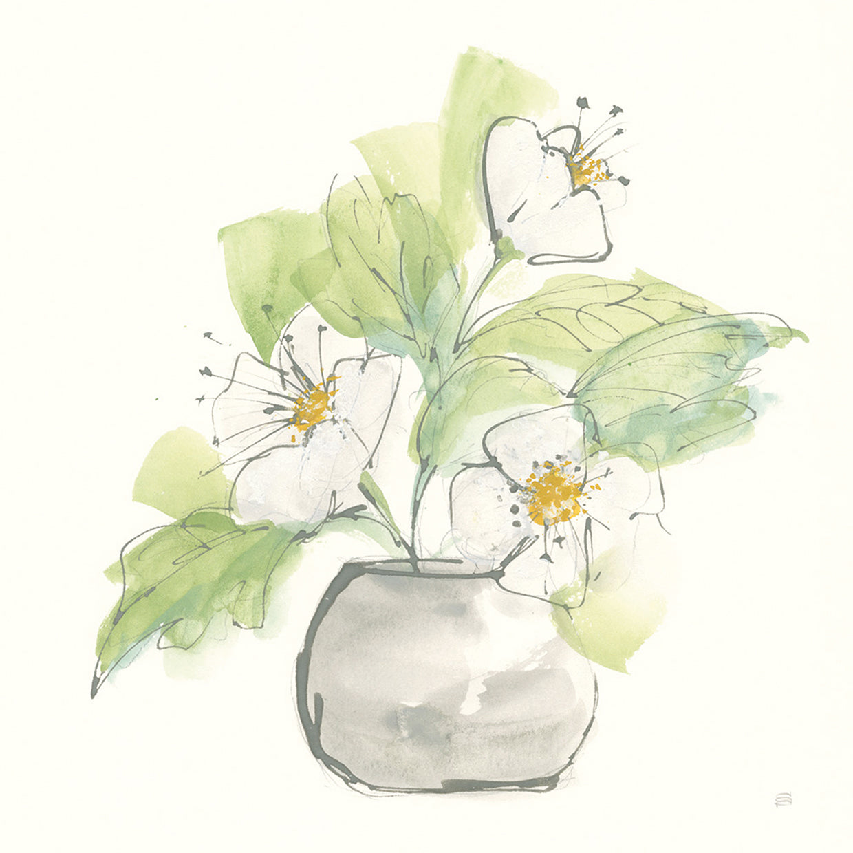 Arte de la lona de la planta de la amapola I