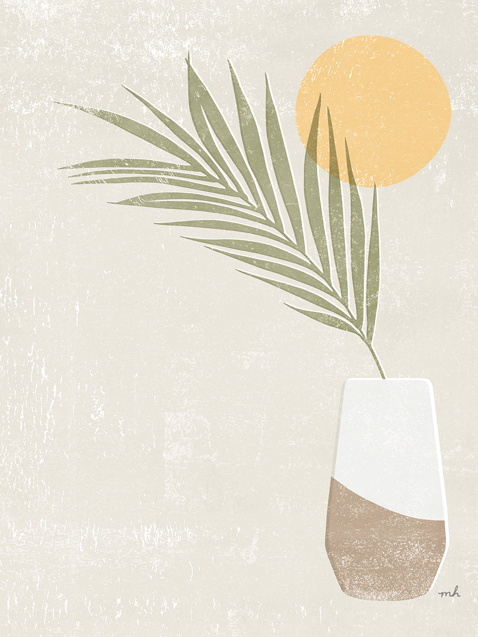 Sun Palm II by Moira Hershey - handcrafted wall art work on large canvas & framed canvas prints, made to order