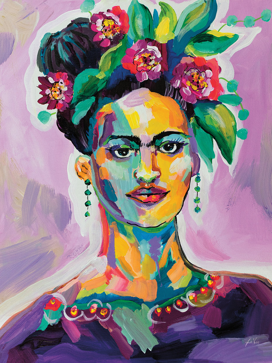 Frida by Jeanette Vertentes - highest quality handcrafted wall art work on large canvas & framed canvas prints