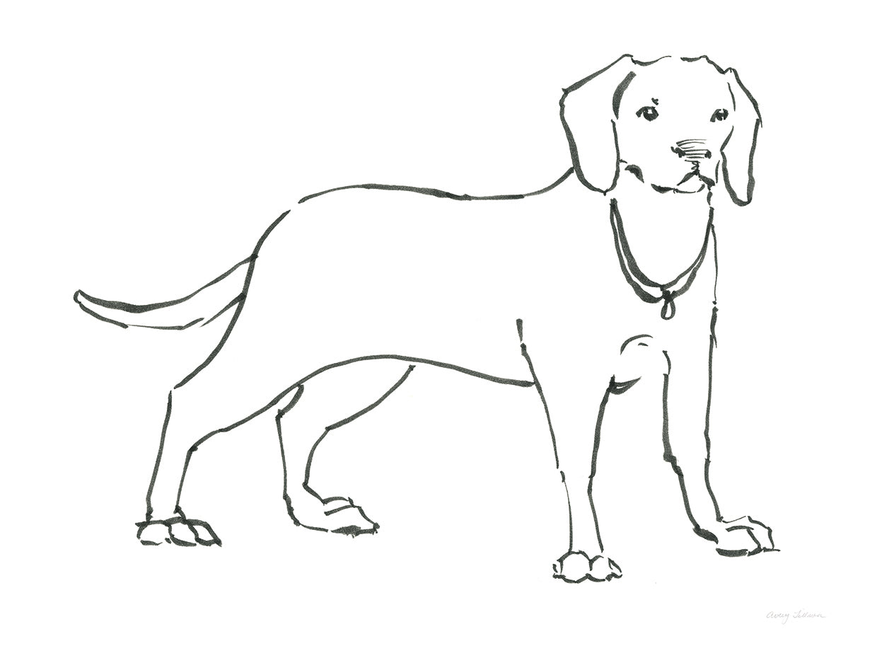 Perro de tinta III Lienzo