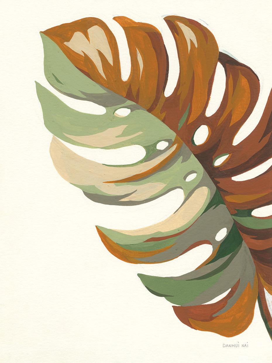 Retro Big Leaf III by Danhui Nai - top quality wall art work on large canvas & framed canvas prints