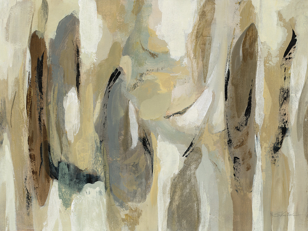 Fluidity Neutral by Silvia Vassileva - museum quality wall art work on large canvas & framed canvas prints