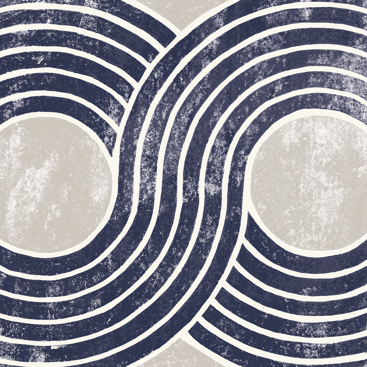 Over the Rainbow II Navy Gray by Moira Hershey - lowest price wall art work on large canvas & framed canvas prints