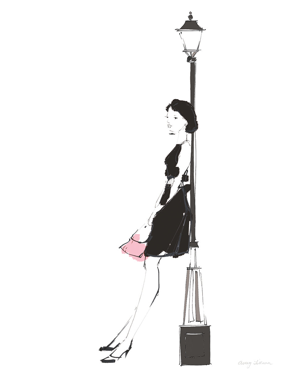 French Chic III Pink on White No Words