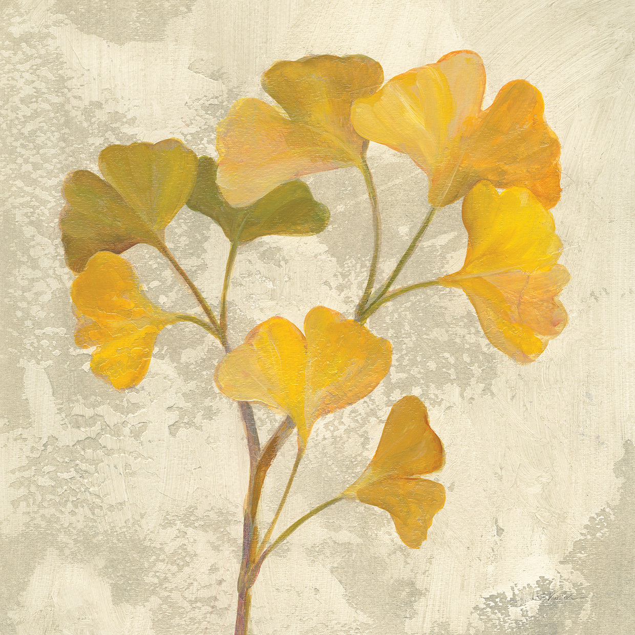 November Leaves III by Silvia Vassileva - handcrafted wall art work on large canvas & framed canvas prints, made to order