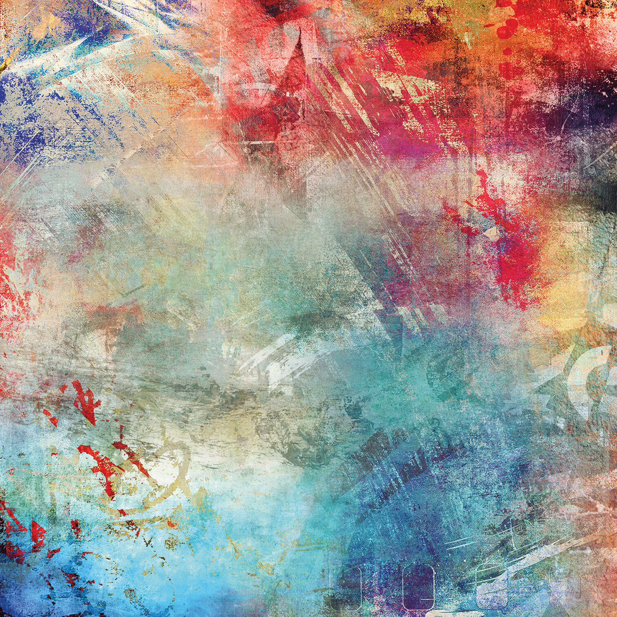 Impresionado por el arte de la lona de color