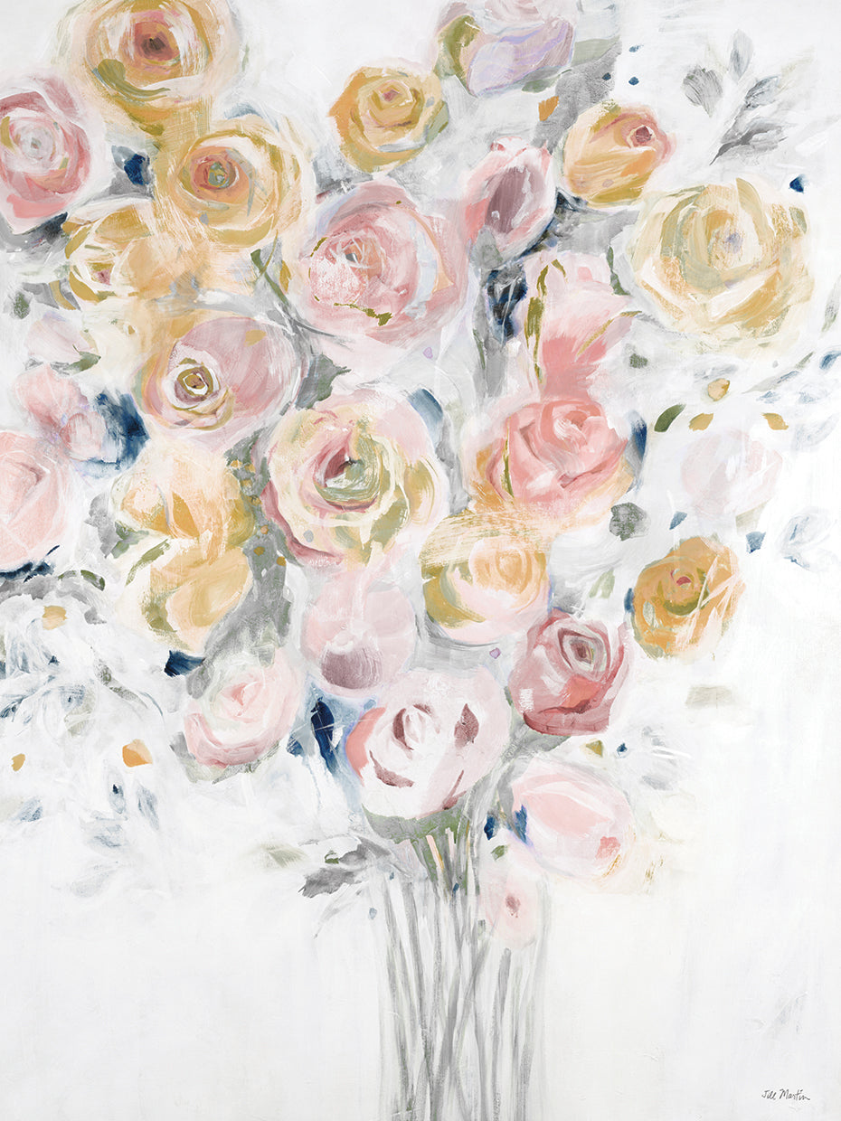 Blush Bouquet II by Jill Martin - best quality handcrafted wall art work on large canvas & framed canvas prints