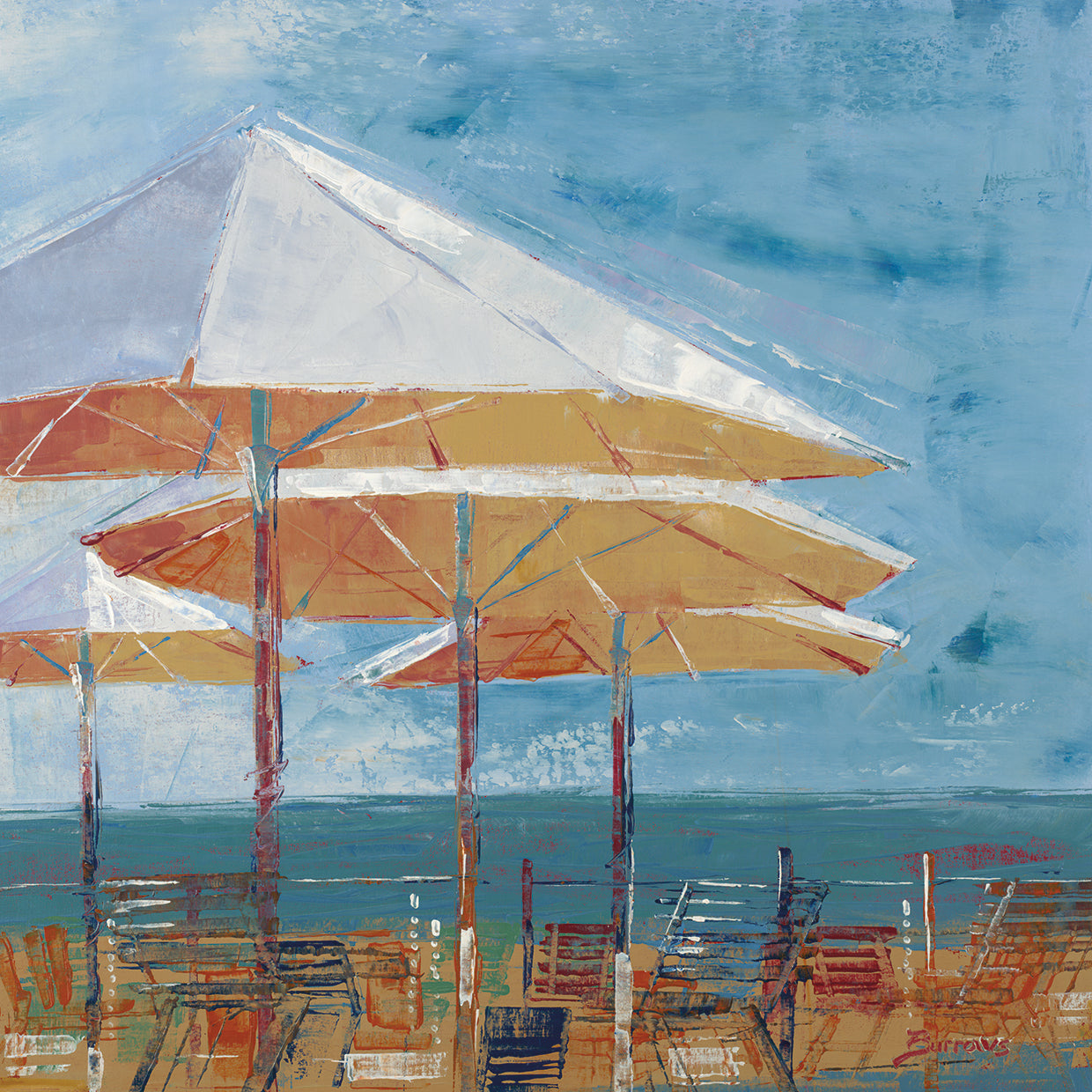 Shades of Summer by John Burrows - lowest price wall art work on large canvas & framed canvas prints