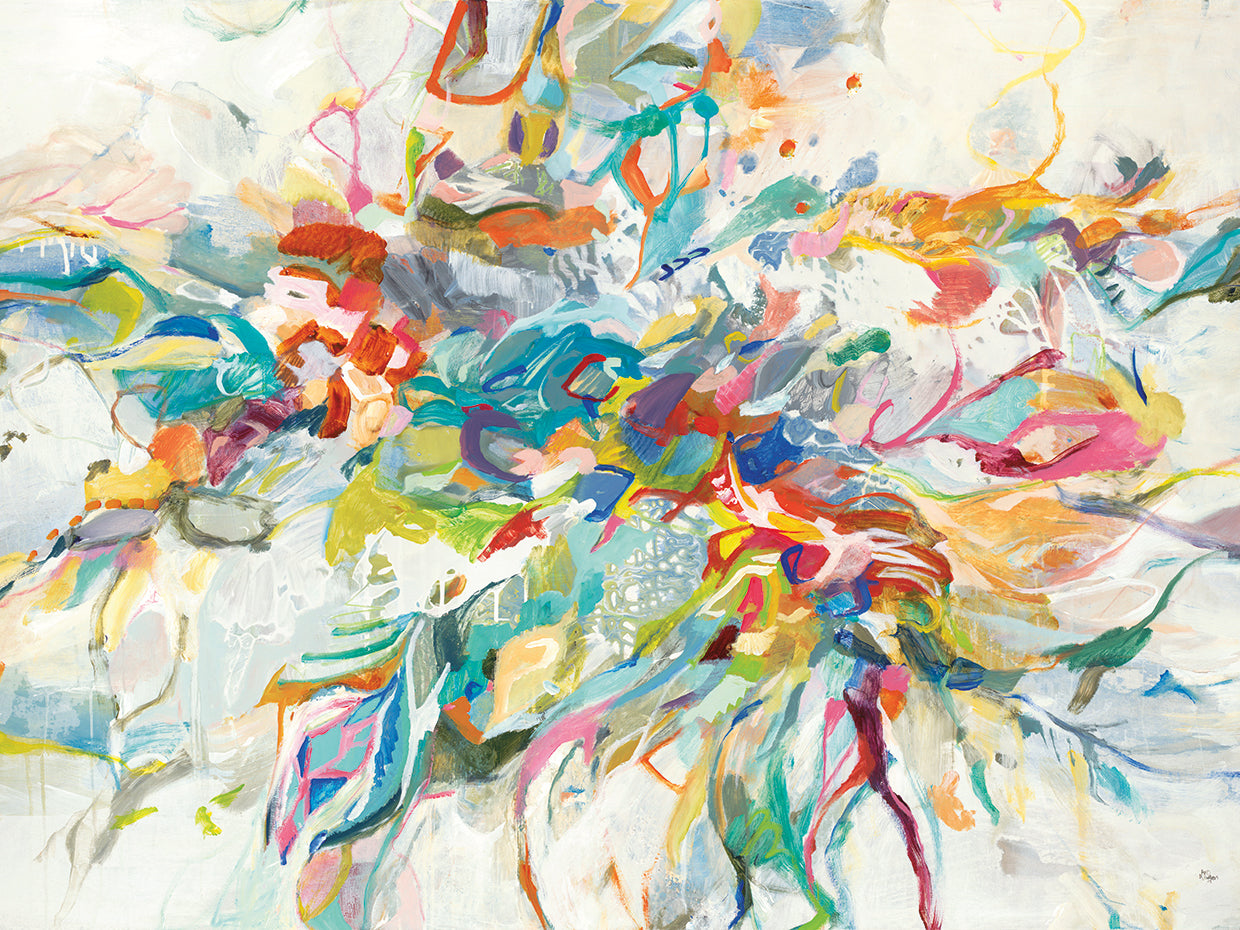 Carnival Time II by Lisa Ridgers - larger sizes handcrafted wall art work on large canvas & framed canvas prints