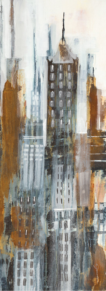 Golden Metro II by Liz Jardine - highest quality handcrafted wall art work on large canvas & framed canvas prints