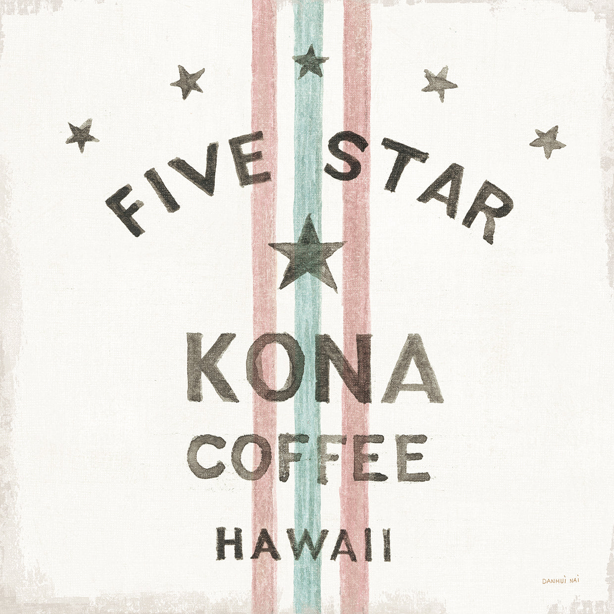 Wake Me Up Coffee Sack III by Danhui Nai - larger sizes handcrafted wall art work on large canvas & framed canvas prints