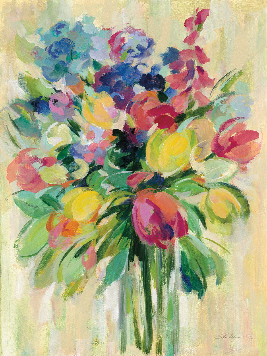 Earthy Colors Bouquet II by Silvia Vassileva - top quality wall art work on large canvas & framed canvas prints