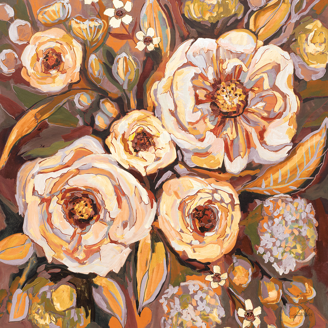 Ocean House Fall by Jeanette Vertentes - museum quality wall art work on large canvas & framed canvas prints