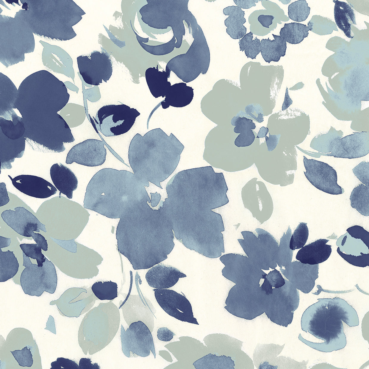 Arte en lienzo Florales azules suaves III