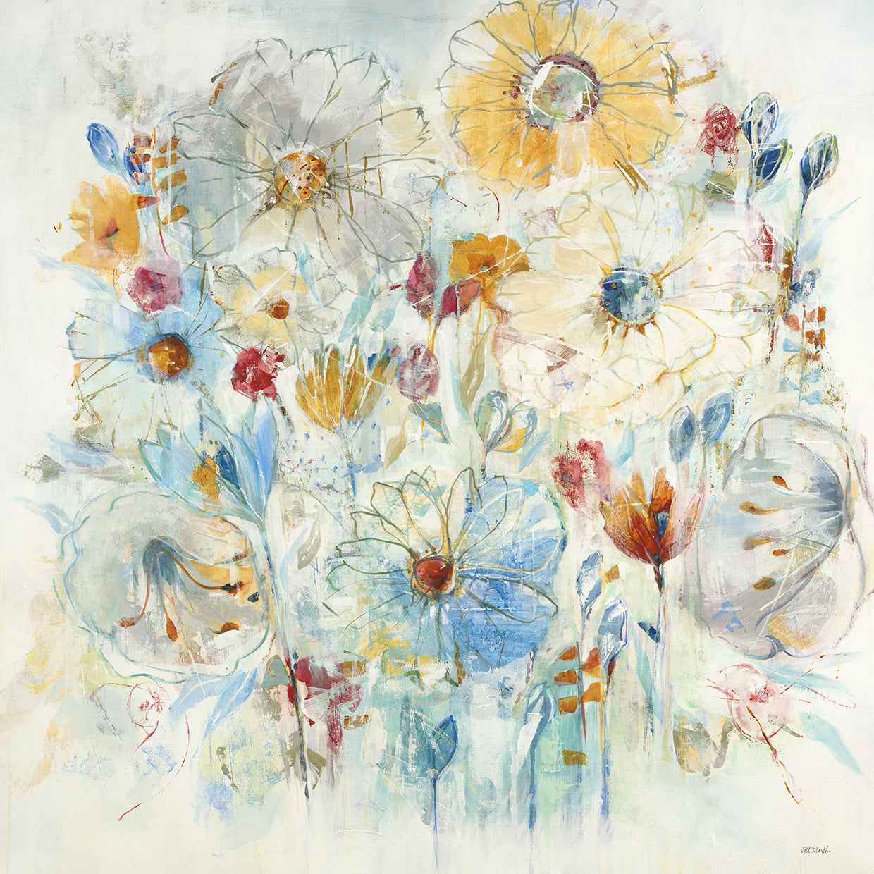 Harmonic Blue by Jill Martin - lowest price wall art work on large canvas & framed canvas prints