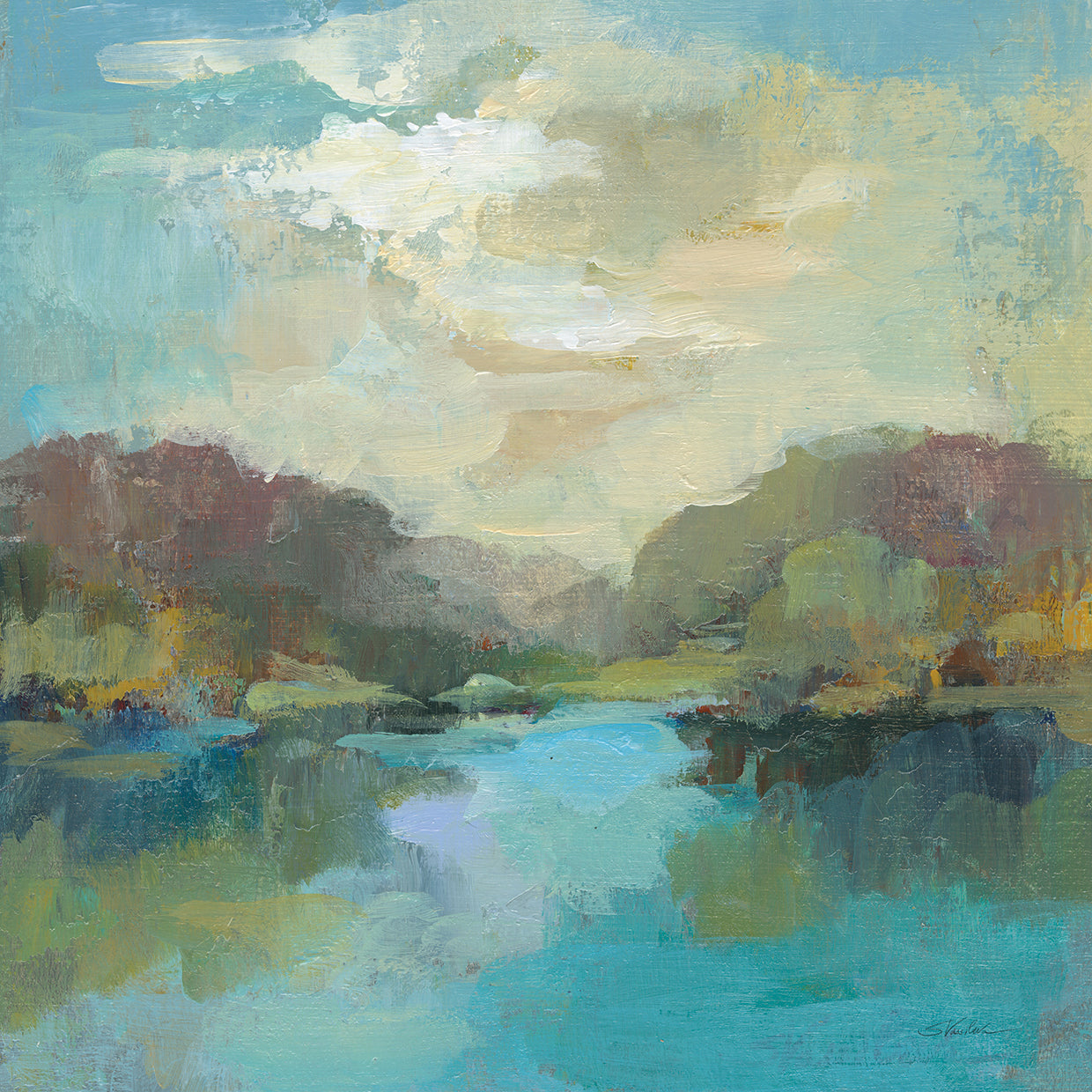 Mini Landscape by Silvia Vassileva - larger sizes handcrafted wall art work on large canvas & framed canvas prints