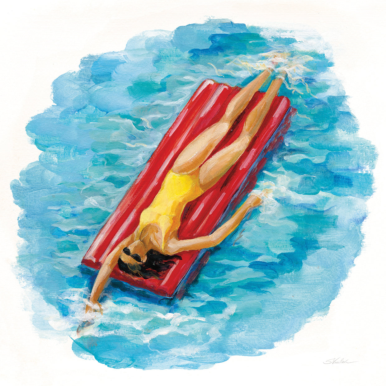 Sunbather II by Silvia Vassileva - highest quality handcrafted wall art work on large canvas & framed canvas prints