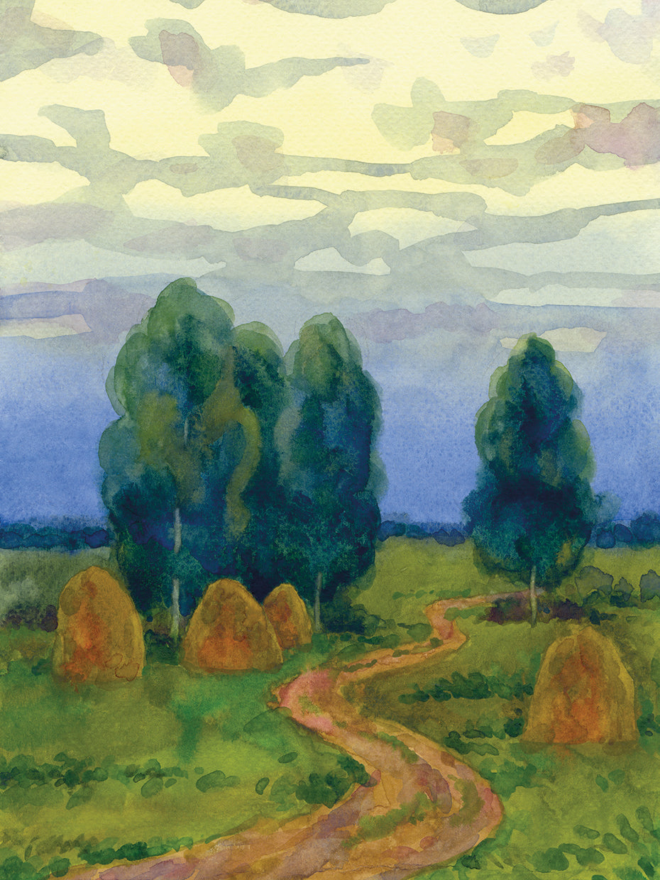 Haystacks and Birches