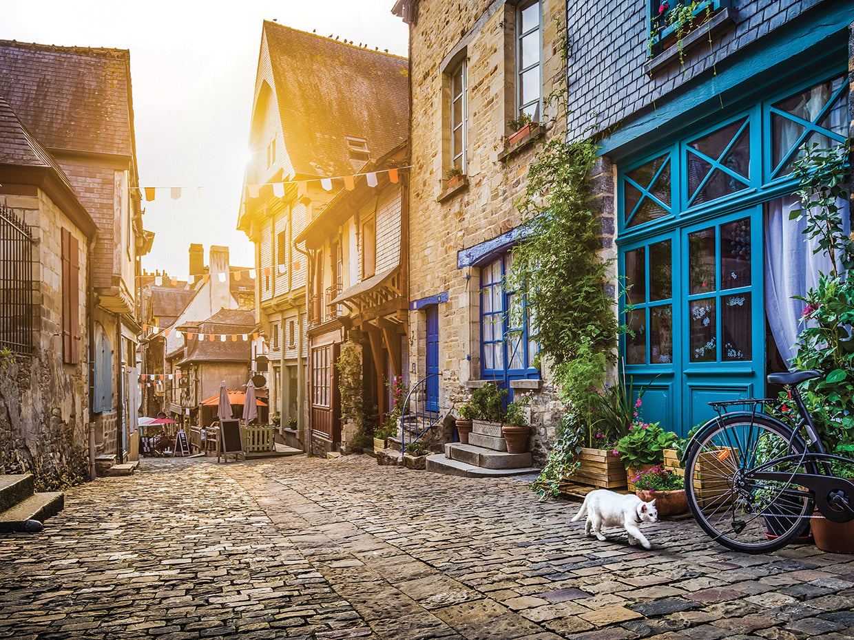 Sunset Stroll on the Cobblestones