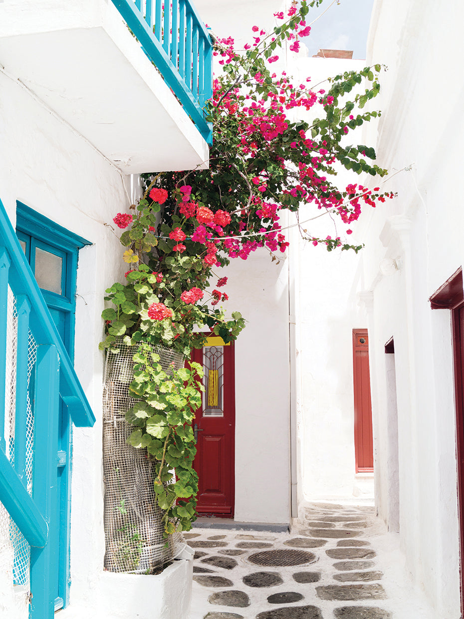 Mykonos Magenta and Greek Blues