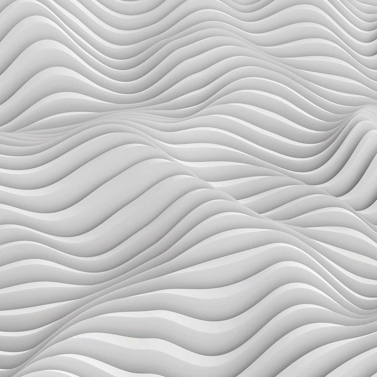 Futuristic Furrows in White