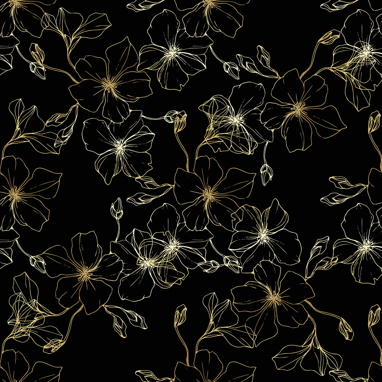 Arte floral en lienzo con chispas oscuras