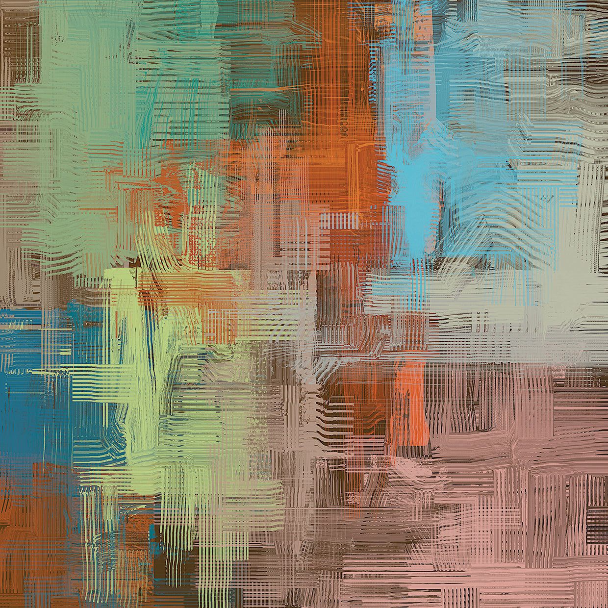 Arte de la lona del zumbido del color de la ciudad ocupada