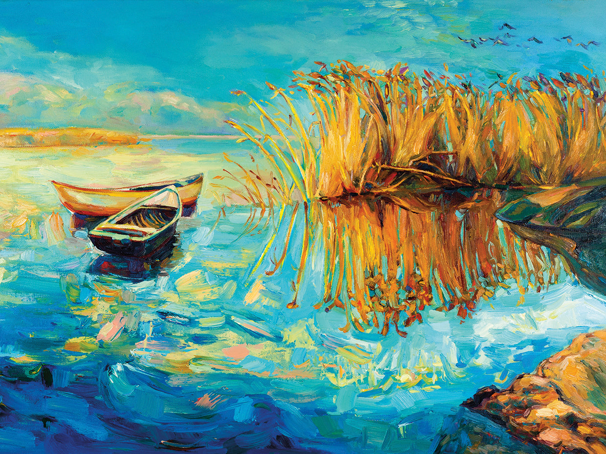 Amber Autumn Lake Boats