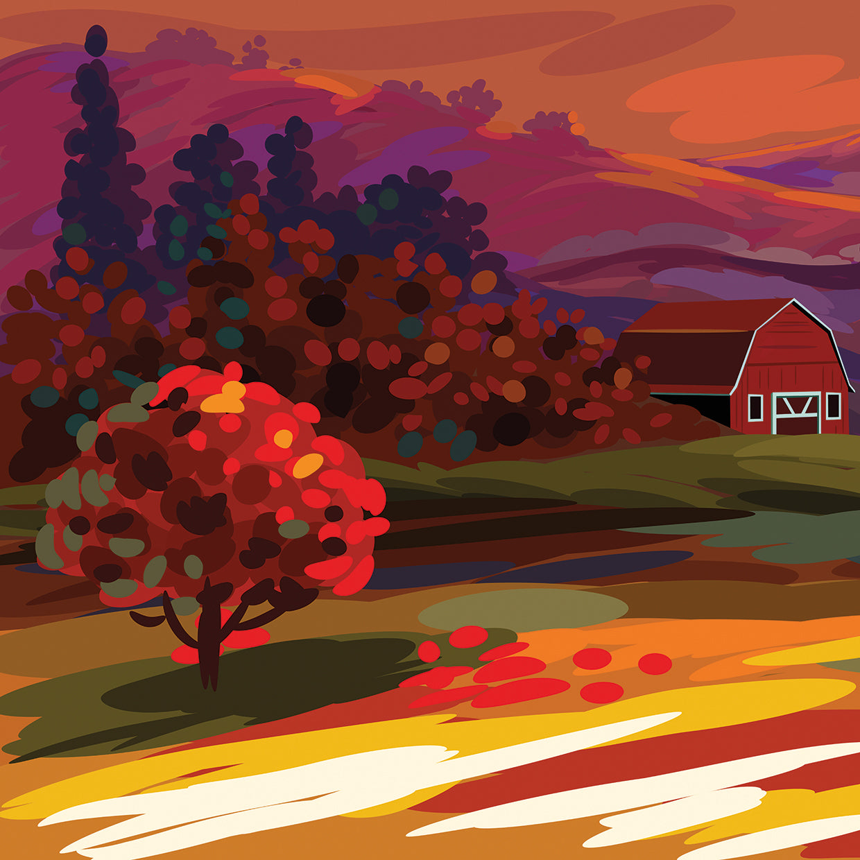 Arte en lienzo Happy Funky Farm